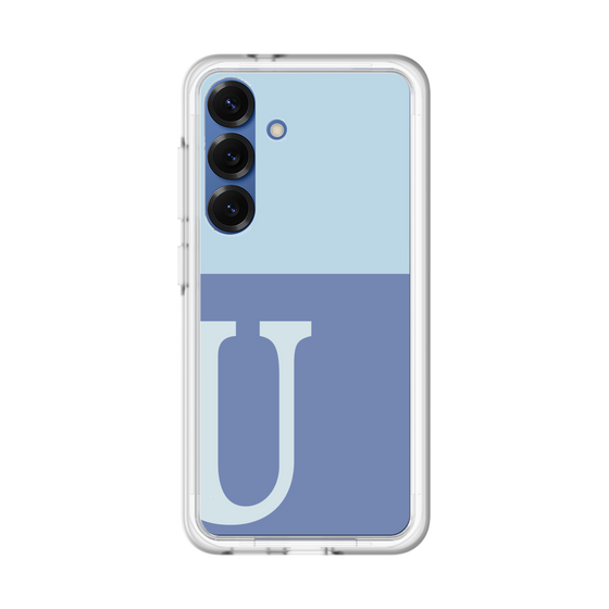 スリムプロテクションプレミアムケース［ オリジナル - initial two tone - U blue ］