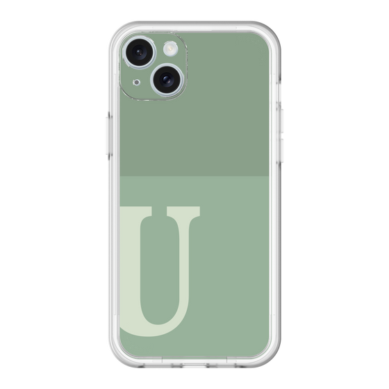 スリムプロテクションプレミアムケース［ オリジナル - initial two tone - U green ］