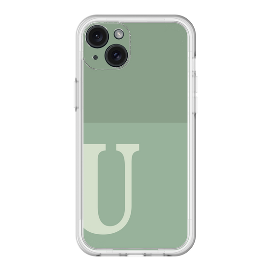 スリムプロテクションプレミアムケース［ オリジナル - initial two tone - U green ］