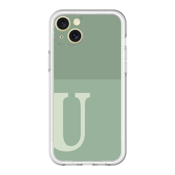 スリムプロテクションプレミアムケース［ オリジナル - initial two tone - U green ］
