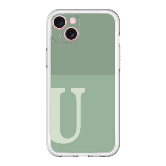 スリムプロテクションプレミアムケース［ オリジナル - initial two tone - U green ］
