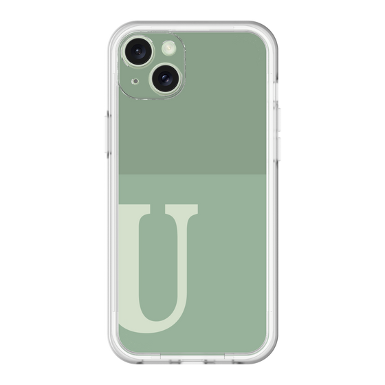 スリムプロテクションプレミアムケース［ オリジナル - initial two tone - U green ］
