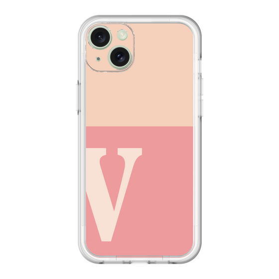スリムプロテクションプレミアムケース［ オリジナル - initial two tone - V pink ］