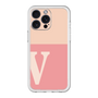 スリムプロテクションプレミアムケース［ オリジナル - initial two tone - V pink ］