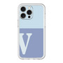 スリムプロテクションプレミアムケース［ オリジナル - initial two tone - V blue ］