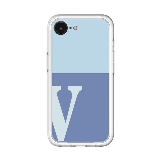 スリムプロテクションプレミアムケース［ オリジナル - initial two tone - V blue ］