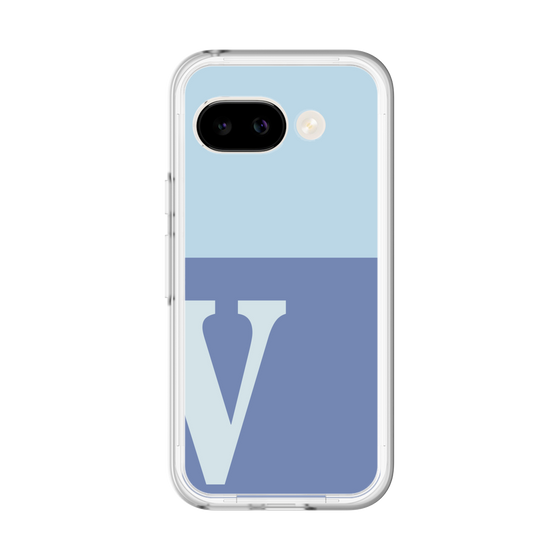 スリムプロテクションプレミアムケース［ オリジナル - initial two tone - V blue ］