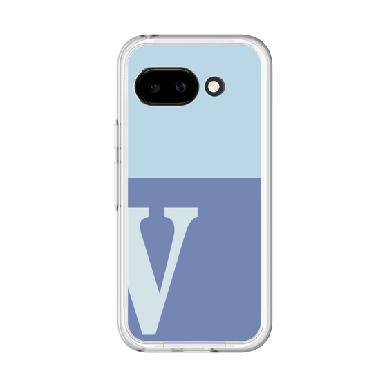 スリムプロテクションプレミアムケース［ オリジナル - initial two tone - V blue ］