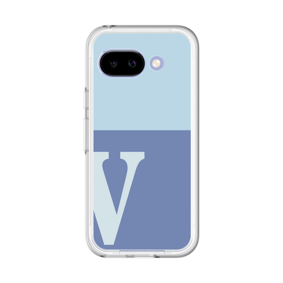 スリムプロテクションプレミアムケース［ オリジナル - initial two tone - V blue ］