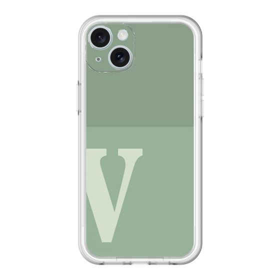 スリムプロテクションプレミアムケース［ オリジナル - initial two tone - V green ］
