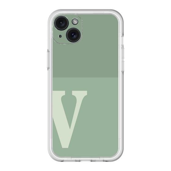 スリムプロテクションプレミアムケース［ オリジナル - initial two tone - V green ］