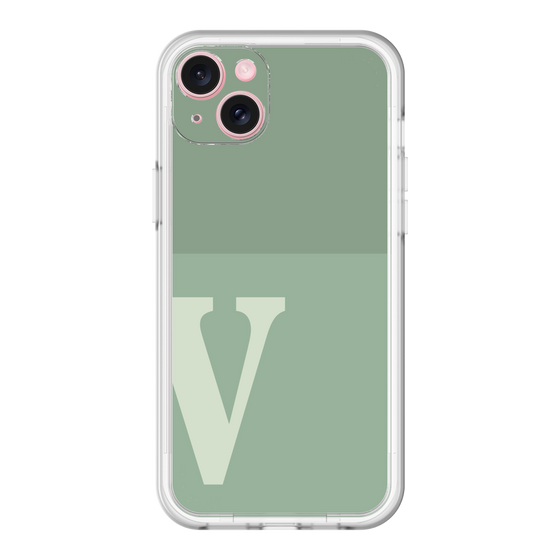 スリムプロテクションプレミアムケース［ オリジナル - initial two tone - V green ］