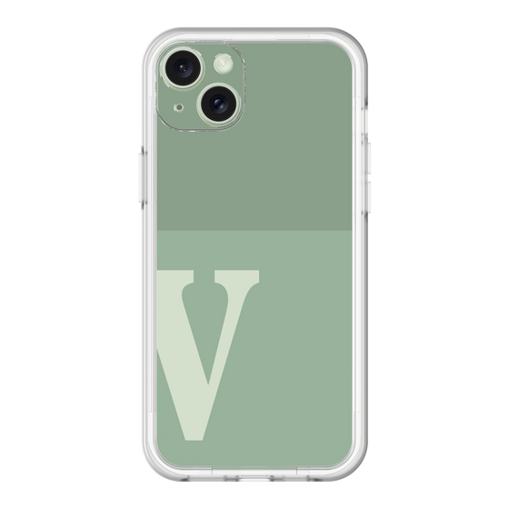スリムプロテクションプレミアムケース［ オリジナル - initial two tone - V green ］