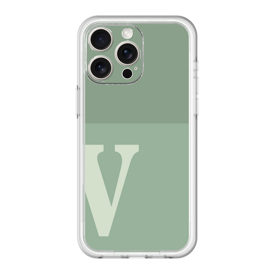 スリムプロテクションプレミアムケース［ オリジナル - initial two tone - V green ］
