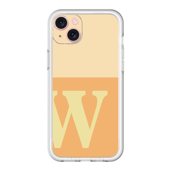 スリムプロテクションプレミアムケース［ オリジナル - initial two tone - W orange ］