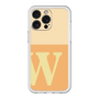 スリムプロテクションプレミアムケース［ オリジナル - initial two tone - W orange ］