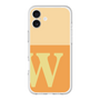 スリムプロテクションプレミアムケース［ オリジナル - initial two tone - W orange ］