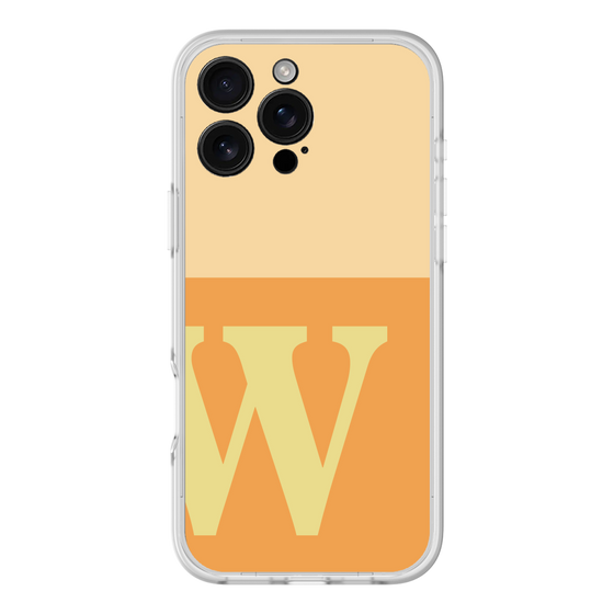 スリムプロテクションプレミアムケース［ オリジナル - initial two tone - W orange ］