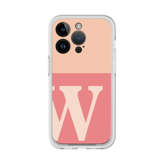 スリムプロテクションプレミアムケース［ オリジナル - initial two tone - W pink ］