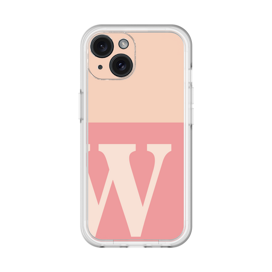 スリムプロテクションプレミアムケース［ オリジナル - initial two tone - W pink ］