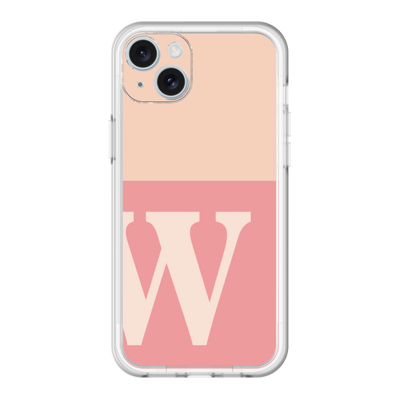 スリムプロテクションプレミアムケース［ オリジナル - initial two tone - W pink ］