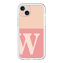 スリムプロテクションプレミアムケース［ オリジナル - initial two tone - W pink ］