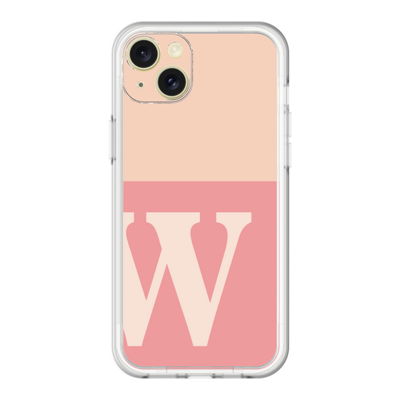 スリムプロテクションプレミアムケース［ オリジナル - initial two tone - W pink ］