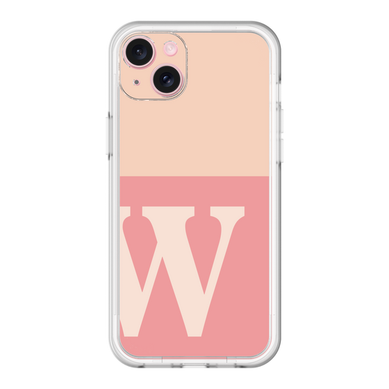 スリムプロテクションプレミアムケース［ オリジナル - initial two tone - W pink ］