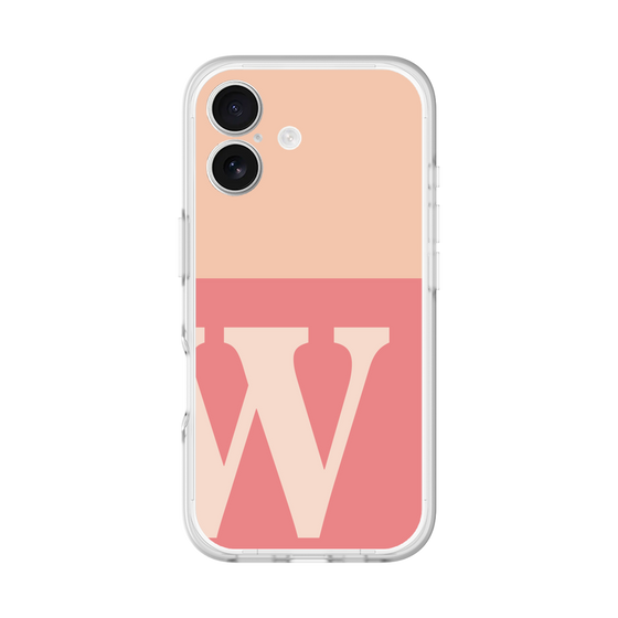 スリムプロテクションプレミアムケース［ オリジナル - initial two tone - W pink ］