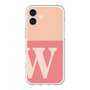 スリムプロテクションプレミアムケース［ オリジナル - initial two tone - W pink ］