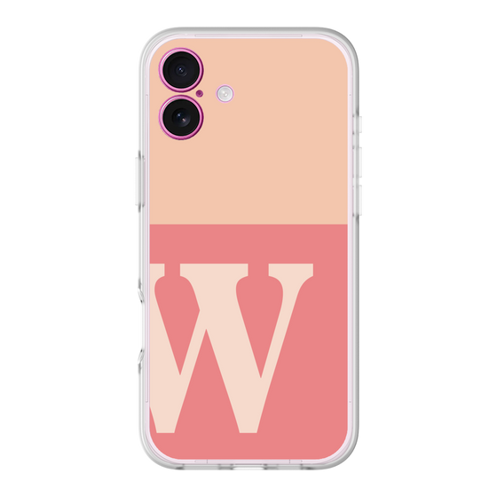 スリムプロテクションプレミアムケース［ オリジナル - initial two tone - W pink ］