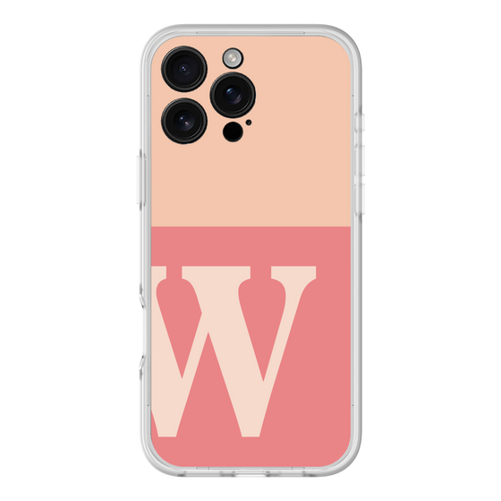 スリムプロテクションプレミアムケース［ オリジナル - initial two tone - W pink ］