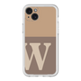 スリムプロテクションプレミアムケース［ オリジナル - initial two tone - W brown ］