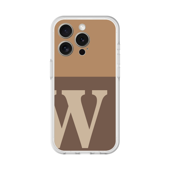 スリムプロテクションプレミアムケース［ オリジナル - initial two tone - W brown ］