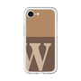スリムプロテクションプレミアムケース［ オリジナル - initial two tone - W brown ］