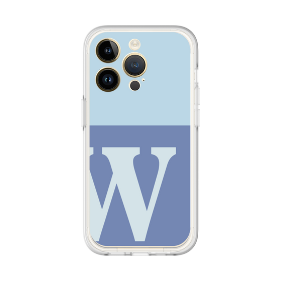 スリムプロテクションプレミアムケース［ オリジナル - initial two tone - W blue ］