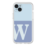 スリムプロテクションプレミアムケース［ オリジナル - initial two tone - W blue ］