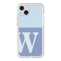 スリムプロテクションプレミアムケース［ オリジナル - initial two tone - W blue ］