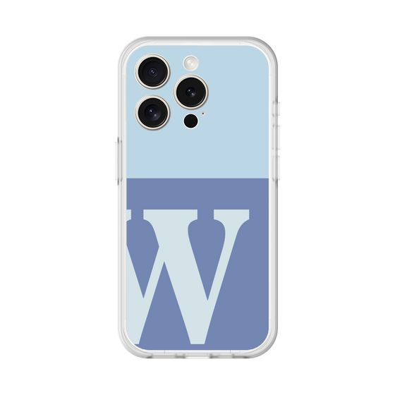 スリムプロテクションプレミアムケース［ オリジナル - initial two tone - W blue ］