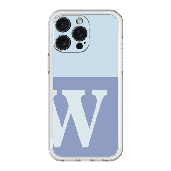 スリムプロテクションプレミアムケース［ オリジナル - initial two tone - W blue ］