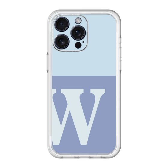 スリムプロテクションプレミアムケース［ オリジナル - initial two tone - W blue ］