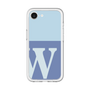 スリムプロテクションプレミアムケース［ オリジナル - initial two tone - W blue ］