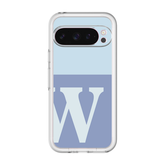 スリムプロテクションプレミアムケース［ オリジナル - initial two tone - W blue ］