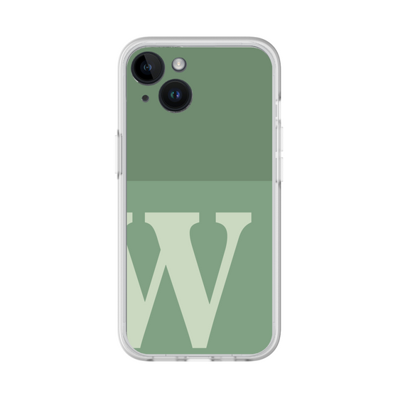 スリムプロテクションプレミアムケース［ オリジナル - initial two tone - W green ］