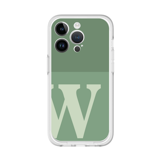 スリムプロテクションプレミアムケース［ オリジナル - initial two tone - W green ］