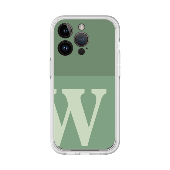 スリムプロテクションプレミアムケース［ オリジナル - initial two tone - W green ］