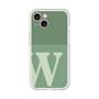 スリムプロテクションプレミアムケース［ オリジナル - initial two tone - W green ］