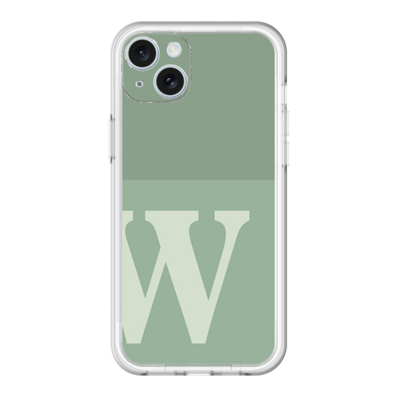 スリムプロテクションプレミアムケース［ オリジナル - initial two tone - W green ］