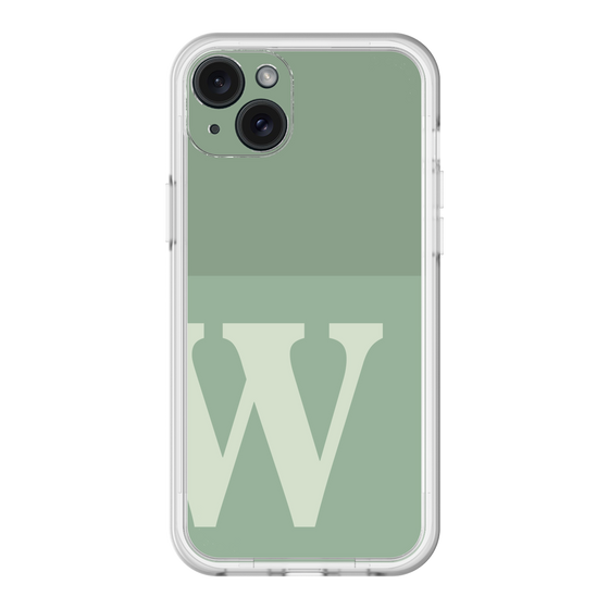スリムプロテクションプレミアムケース［ オリジナル - initial two tone - W green ］