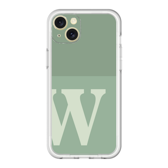 スリムプロテクションプレミアムケース［ オリジナル - initial two tone - W green ］